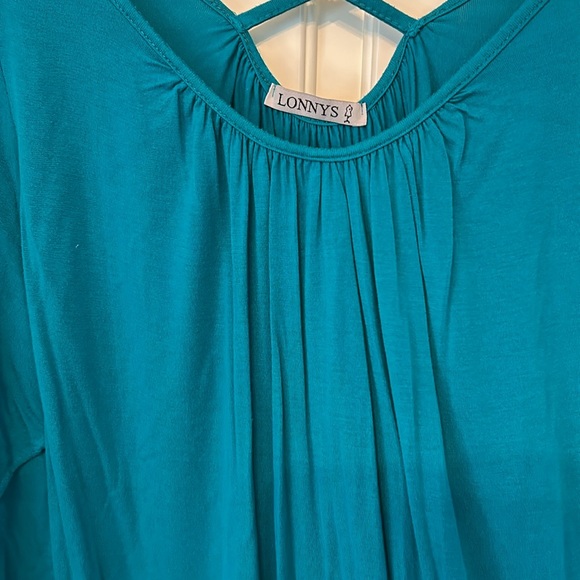 Lonny’s Teal Loose Fitting Dress / Cover- Up. Women’s Medium - Picture 5 of 6